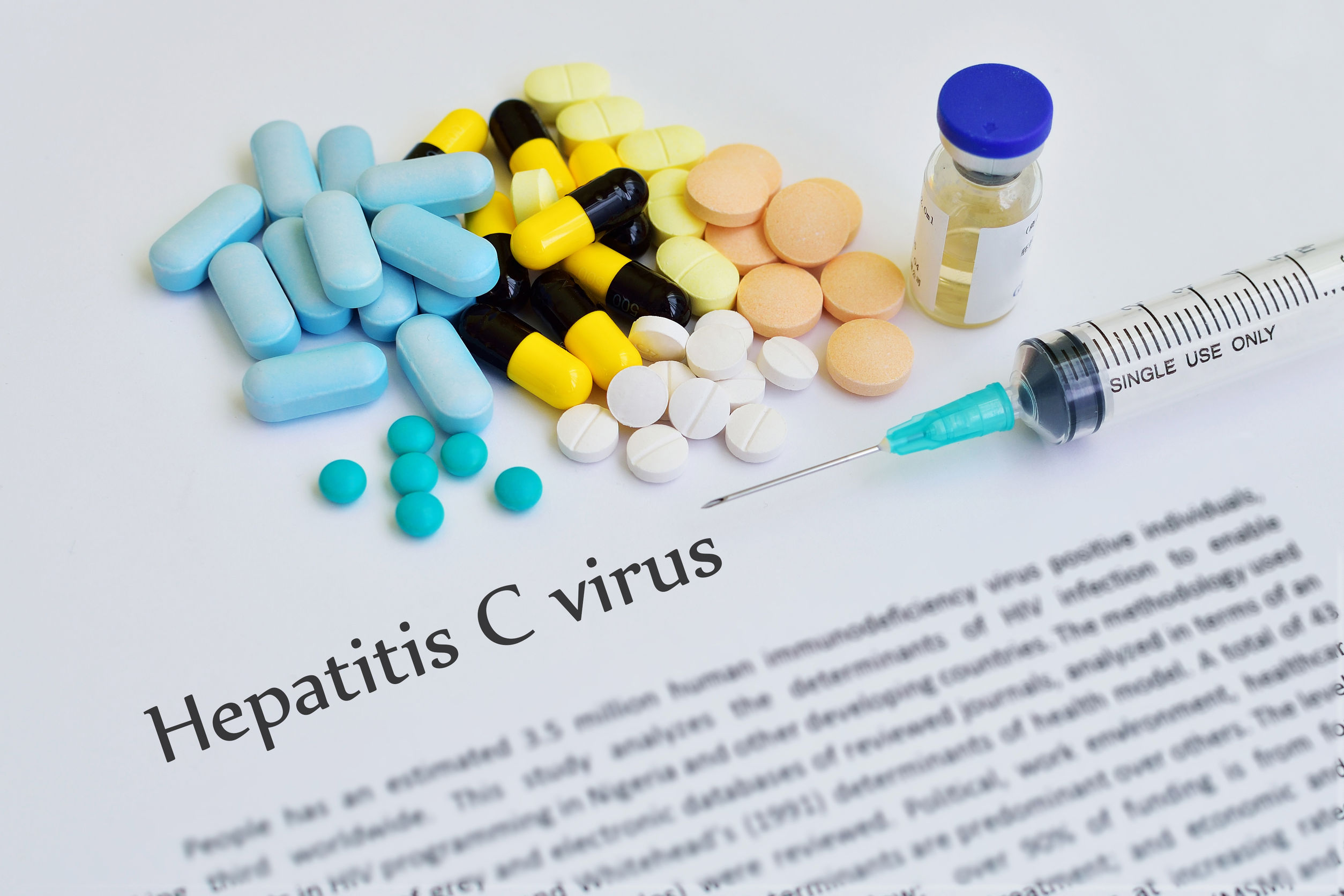 hepatitis c virus pills and needles